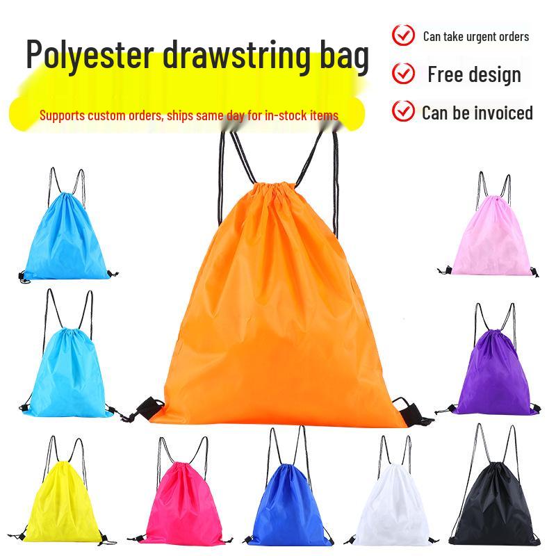 Colorful Polyester and Nylon Drawstring Bag: Double Shoulder Shopping and Storage Bag for Toys