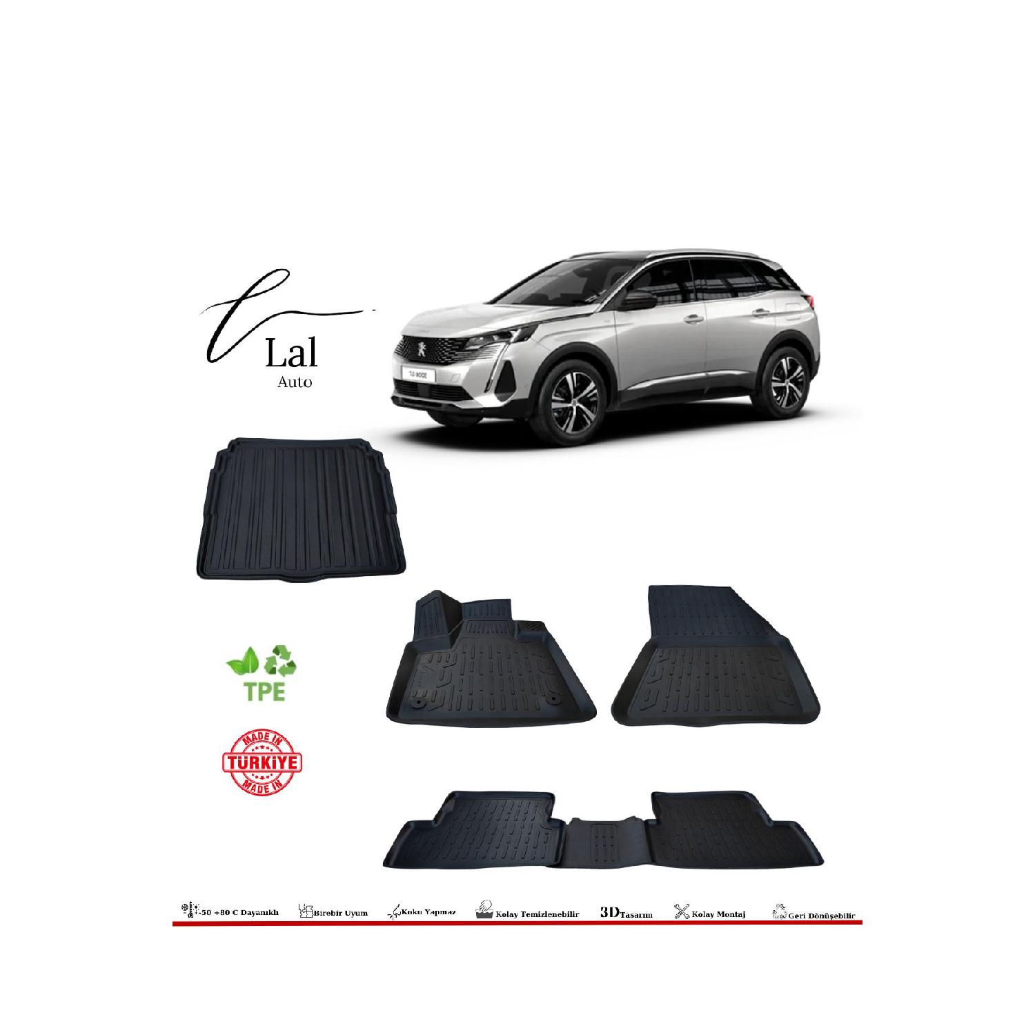

Peugeot 3008 After 2016 3d Pool Mat Lower Level Trunk Pool Set