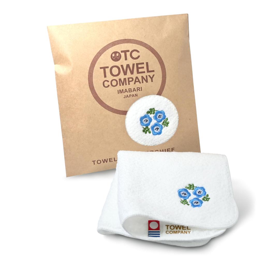 TOWEL COMPANY Imabari Havlu Mendil [13 Çeşit] 22x22cm Hediye Nakışlı Çiçekli Botanik Bahçesi