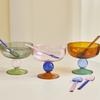 Colorful Glass Bowl Icecream Bowl Glass Bowl for Yoghurt Cute Japanese Tableware Soup Bowl Fruit Bowl Glass Spoon