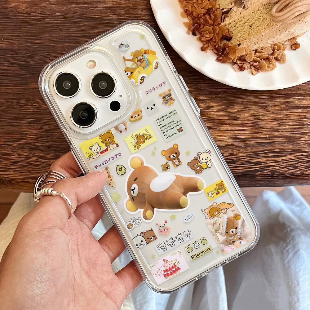Japanese Rilakkumas Cute Phone Case For Samsung Galaxy S25 S24 S23 S22 S21 S20 FE Note20 10 Edge Plus Ultra Lite 5G Back Cover