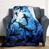 1pc Shark Blanket, Lightweight Flannel Throw Blanket For Sofa, Bed, Travel, Camping, Living Room, Office, Couch, Chair, And Bed