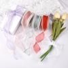 5 Yards Wrapping Ribbon DIY Mesh Gauze 4cm Fish Tail Yarn Solid Color Silk Pearl Edge Flower Bouquet Packaging