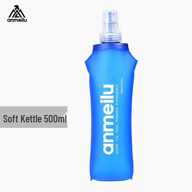 Anmeilu Foldable TPU Soft Water Bottle - Outdoor Sports & Marathon Hydration Equipment, Food Grade 500ML Capacity