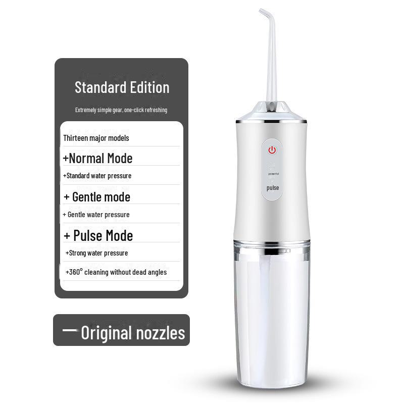 Smart Waterproof Electric Water Flosser for Fresh Breath, Portable Teeth Cleaner with Purple Light