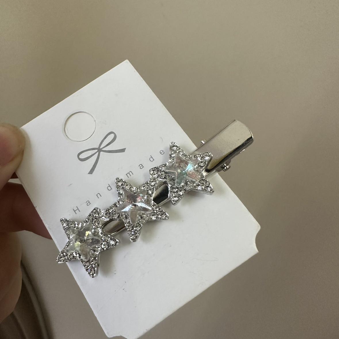 Роскошная заколка для волос в виде звезды со стразами - Сверкающая заколка-утиный клюв, инкрустированная бриллиантами