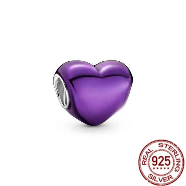 

Шарм в форме сердца для мамы, стерлинговое серебро 925 пробы, металлические бусины из муранского стекла, подходят для оригинального модного браслета, сделай сам, женские ювелирные изделия, подарок