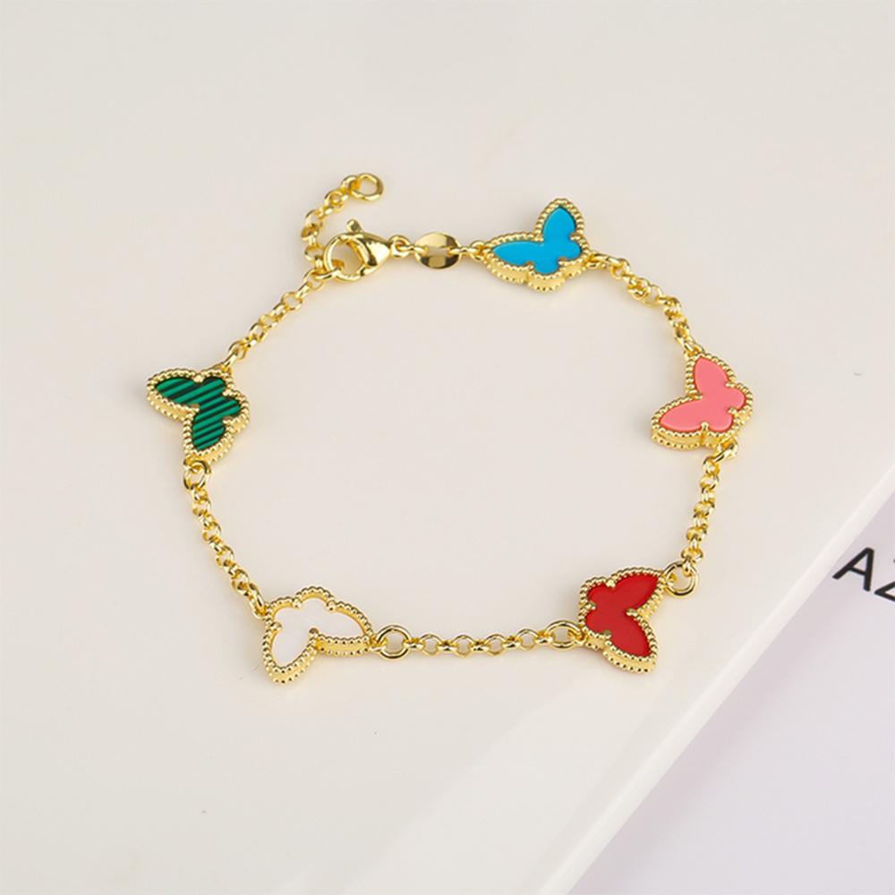 INS Hot Selling New Insect Butterfly Bracelet Personalized Natural Stone Adjustable Bracelet For Woman Girl Zircon Daily Wear