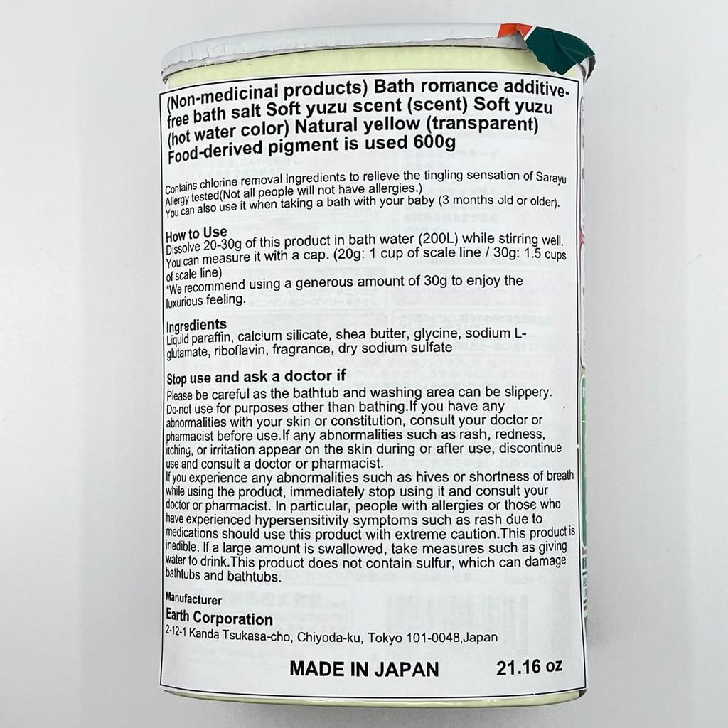 Bath an Bath Additive with a Soft Yuzu Scent and No Artificial Suitable for Babies and Sensitive Promotes Promotes Blood Relieves and Relieves Stiff