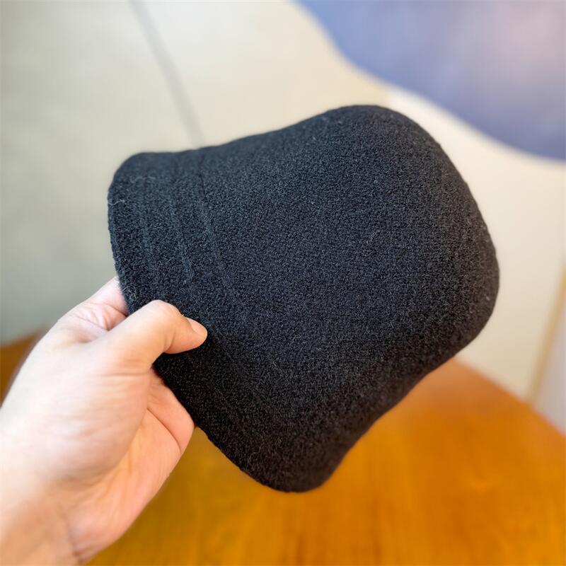 Cozy Wool Bucket Hat with Beige Trim - Lightweight, Cold-Resistant, for Autumn and Winter, Perfect for Casual or Formal Occasions, Winter Headwear