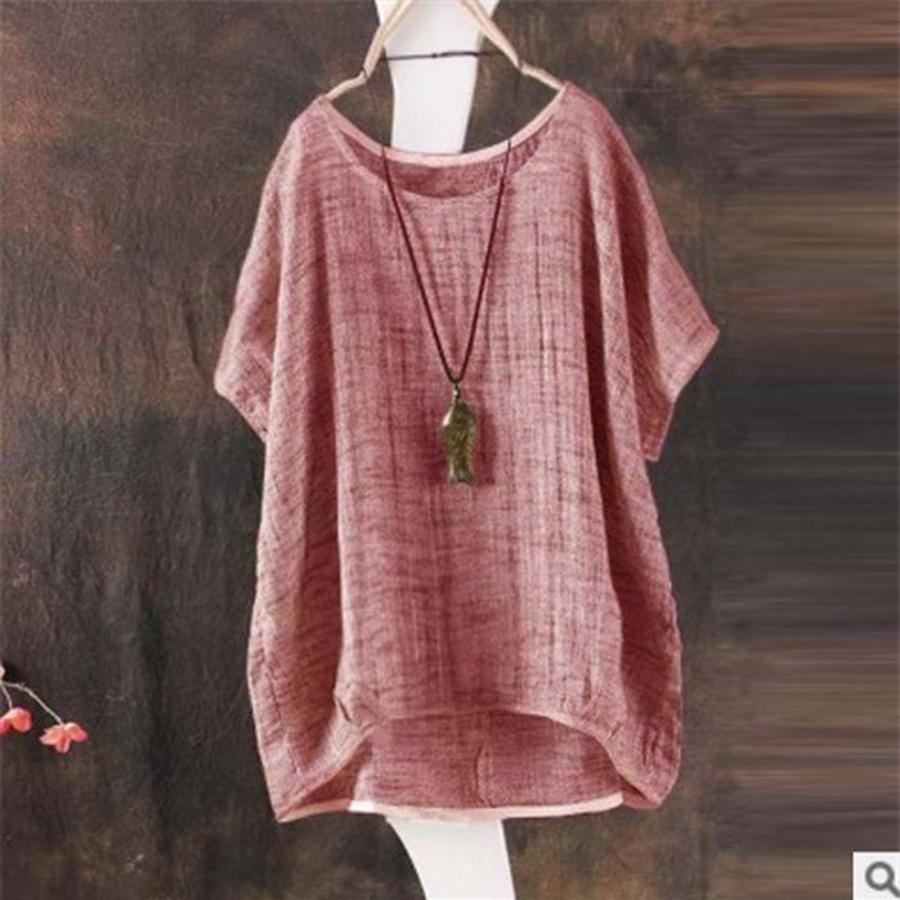 Plus Size Short Sleeve Summer T-Shirt for Women - Simple Casual Design