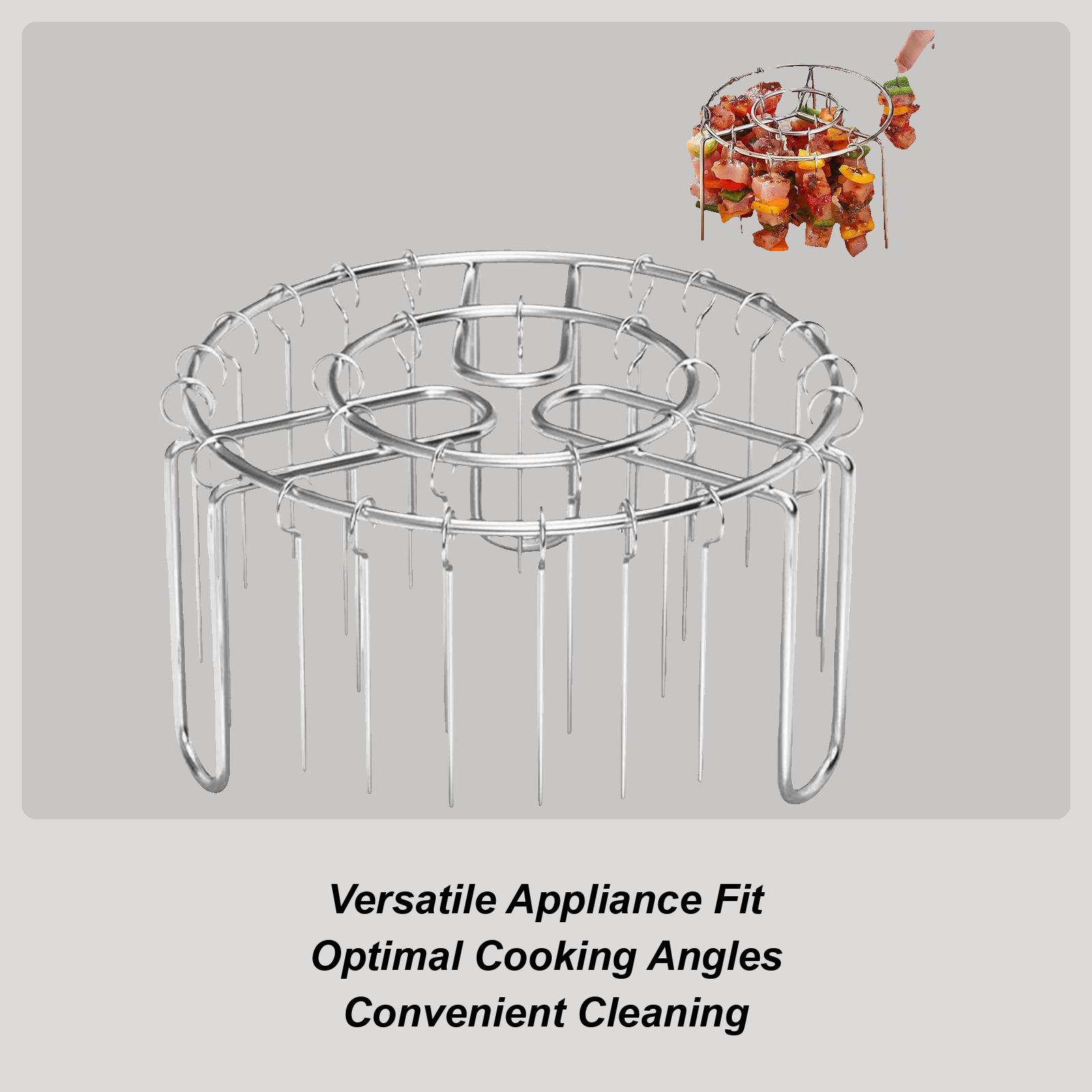 

Решетка для духовки/гриля, жаростойкая вертикальная стойка для шампуров, жаростойкая, многоразовая, нержавеющая, из нержавеющей стали, вертикальный шампур для гриля CHINA