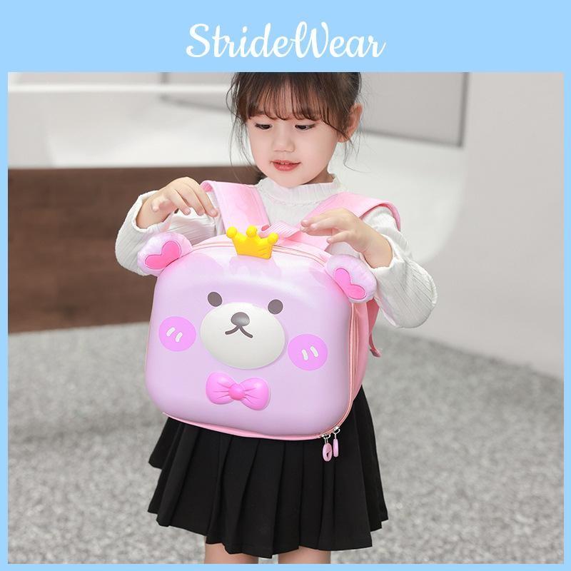 Crown Bear Print Toddler Backpack Kids Schoolbags Lightweight Outdoor Gifts
