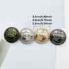 Set of 10 Crown Shaped Fashionable Vintage Metal Buttons for Sewing Supplies, Suitable for British Style Suits and Jacket Trims