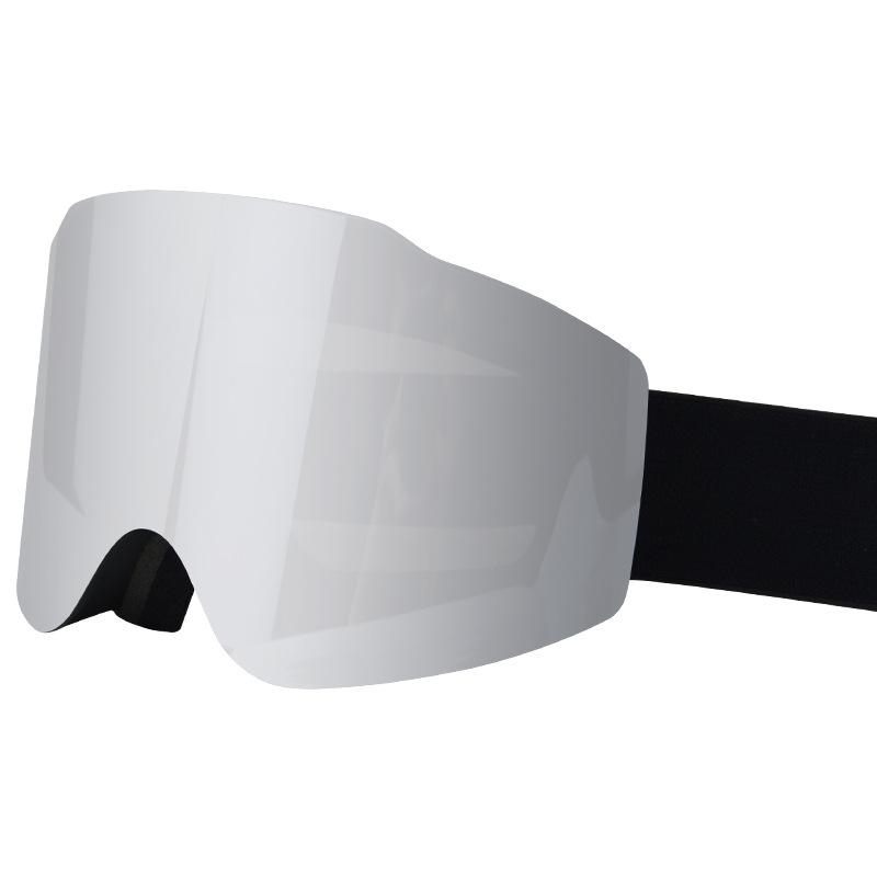 Magnetic Ski Goggles with Double-Layer Anti-Fog Large-Field-of-View Cylindrical Lens, Color-Changing Windproof Goggles for Mountaineering#7075