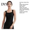 Women Thermal Undergarment Tank Top with Built-in Bra, Slim Fit Square Neck Sleeveless Top, Seamless Padded for Fall Winter Casual