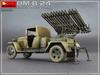 Miniart scale Soviet Katyusha gun mounted on a plastic model kit MA35259 1/35 BM-8-24 1.5-ton truck,