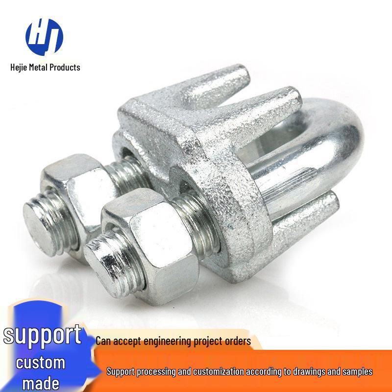 Galvanized High-Strength DIN741 Marine Wire Rope Fastening Clamp
