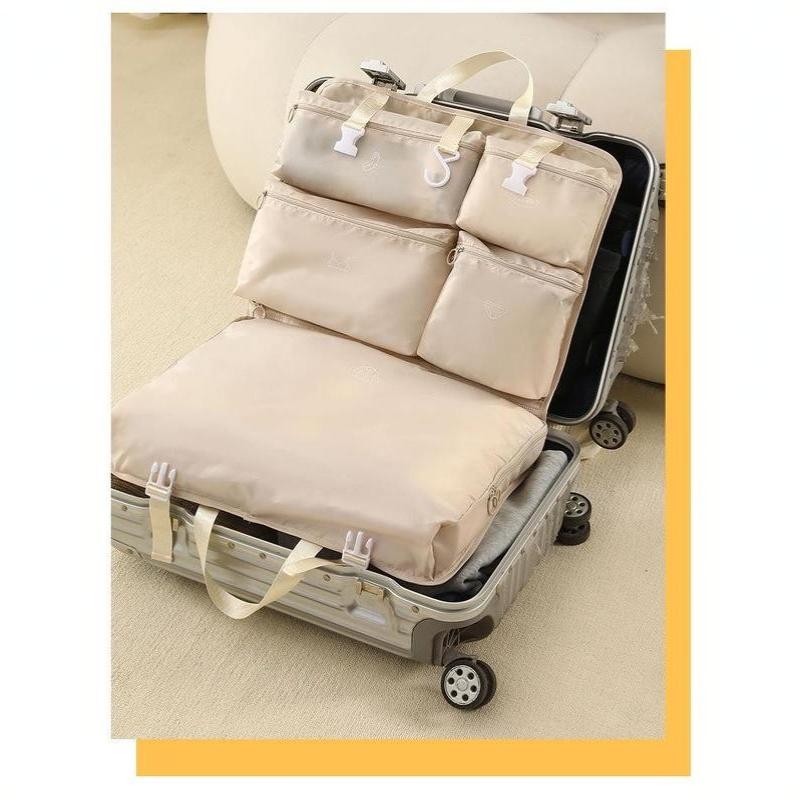 Foldable Hanging Travel Storage Bag Portable Waterproof Multi-Pocket Clothing Underwear Packing Organizer for Travelers