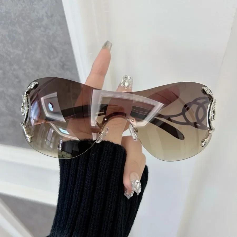 Colorful Square Sunglasses Women Men Rimless Sun Glasses Female Male Designer Brand Unisex Travel Outdoor