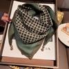 Magnetic buckle soft small square scarf silk scarf women's spring and autumn thin versatile neck protector scarf triangular scarf winter warm scarf
