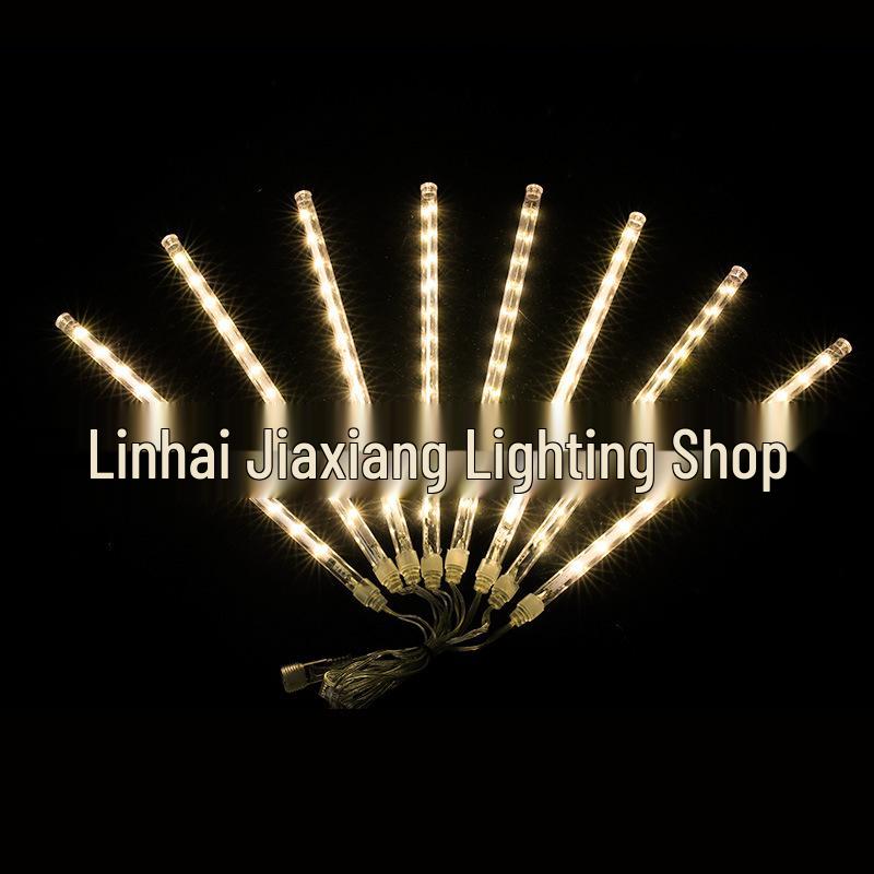 Solar LED Meteor Shower Lights for Outdoor Christmas and Festival Decorations, Hanging Tree String Lights