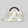 Solid Color Women's Bag 2025 Summer New Cloud Bag Fashionable Soft Surface Handbag Simple Foreign Style Shoulder Oblique Span Bag