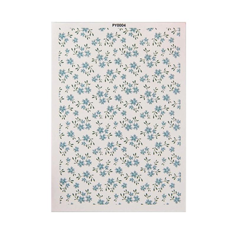 Clay Water Transfer Paper for DIY Clay Earring Jewelry, Floral Clay Transfer Sheet Flower Paper for Pottery Enamel Decal