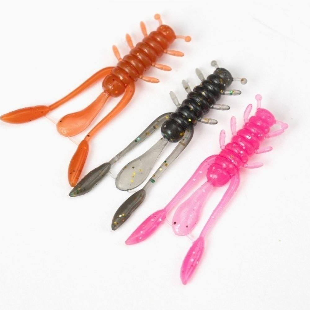 45mm Length Soft Lure Larva Soft Material Soft Fishing Lures Mini Mini Worm Lures For Bass