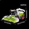Farmer Truck Model Building Blocks, Tractor, Plowing Machine, Harvester, vehicles,MOC,car Building Blocks,city Construction Toys