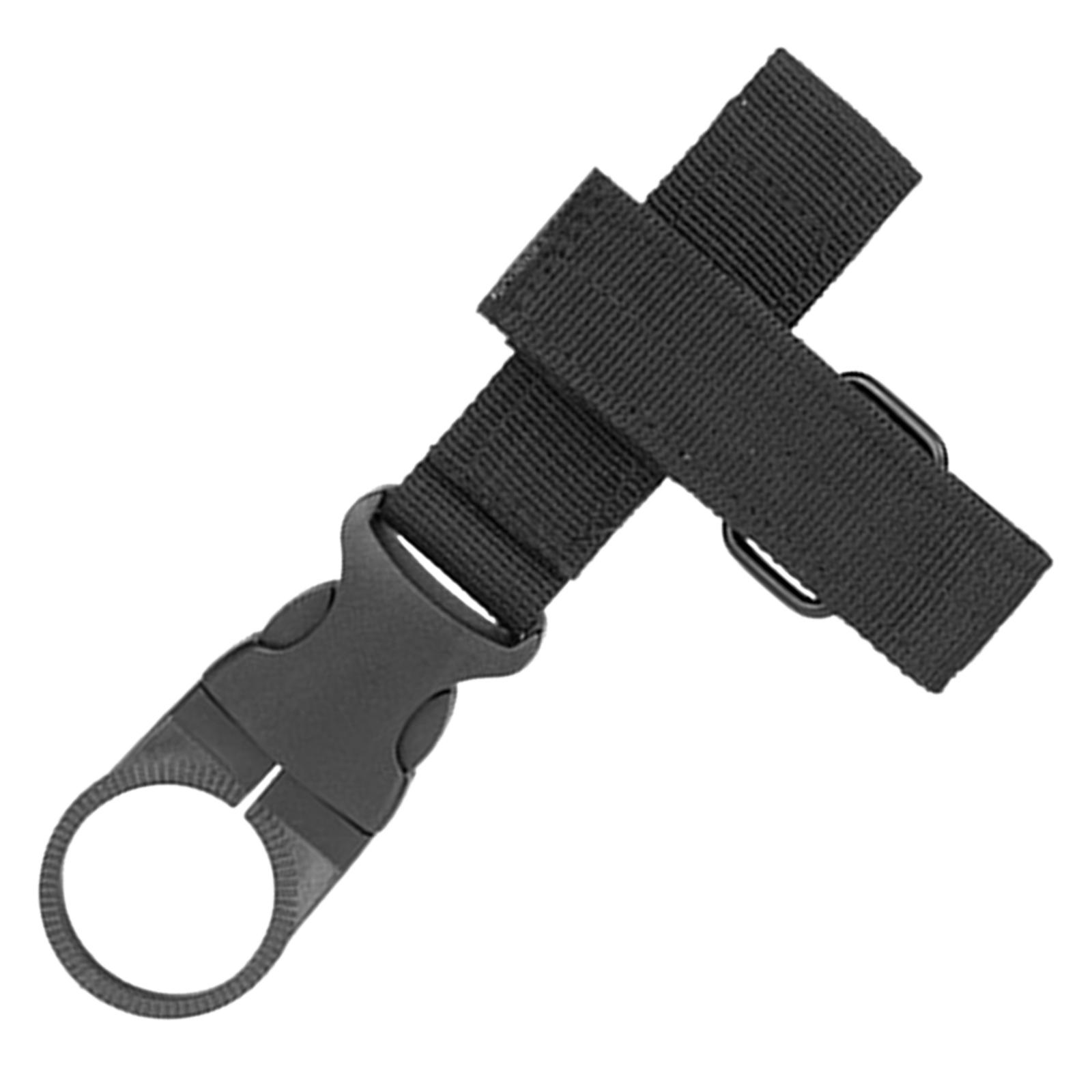 

Hanging Bottle Buckle Clip Carabiner Backpack Water Bottle Rings Holder Keychain Belt Webbing Strap for Backpack Belt чёрный