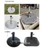 Outdoor Umbrella Base: Sunshade Ground Insert, Marble Fixer, Carbon Steel & Stainless Steel Tube