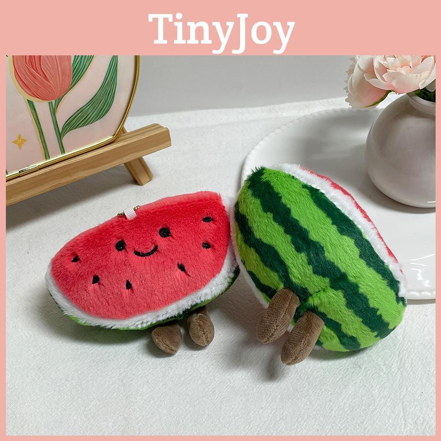 Cute Watermelon Plush Keychain With Pp Cotton Filling For Bag Decoration And Collectors