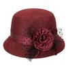 Women's Polka Dot Mesh Flower Bowler Bucket Hat Outdoor Sun Visor Basin Cap