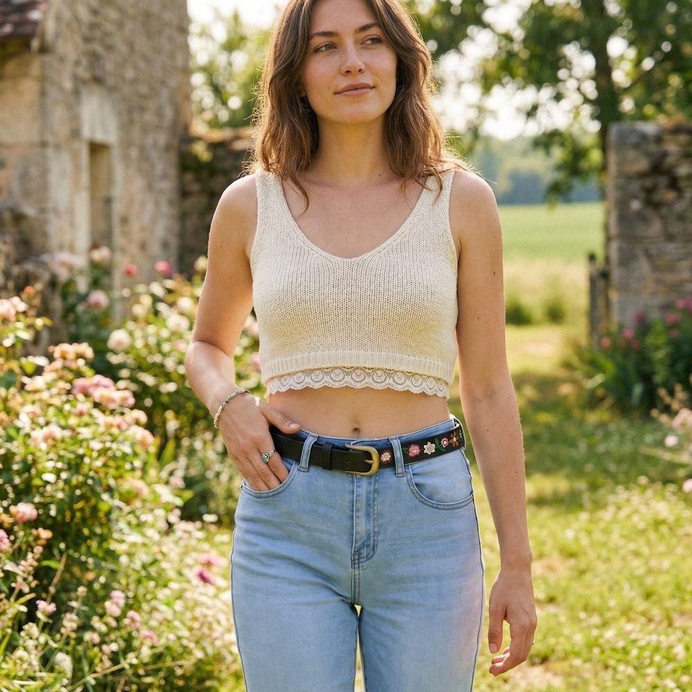 Ležérní vyšívaný květinový pásek Retro vyšívaný květinový pásek Dekorace na šaty