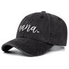 Nana Retro Washed Letter Embroidered Baseball Cap Women Men Outdoor Fashion Versatile Casual Hat