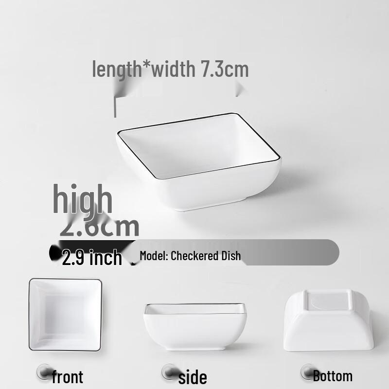 MOLUONA Melamine Three-Compartment Condiment Dish