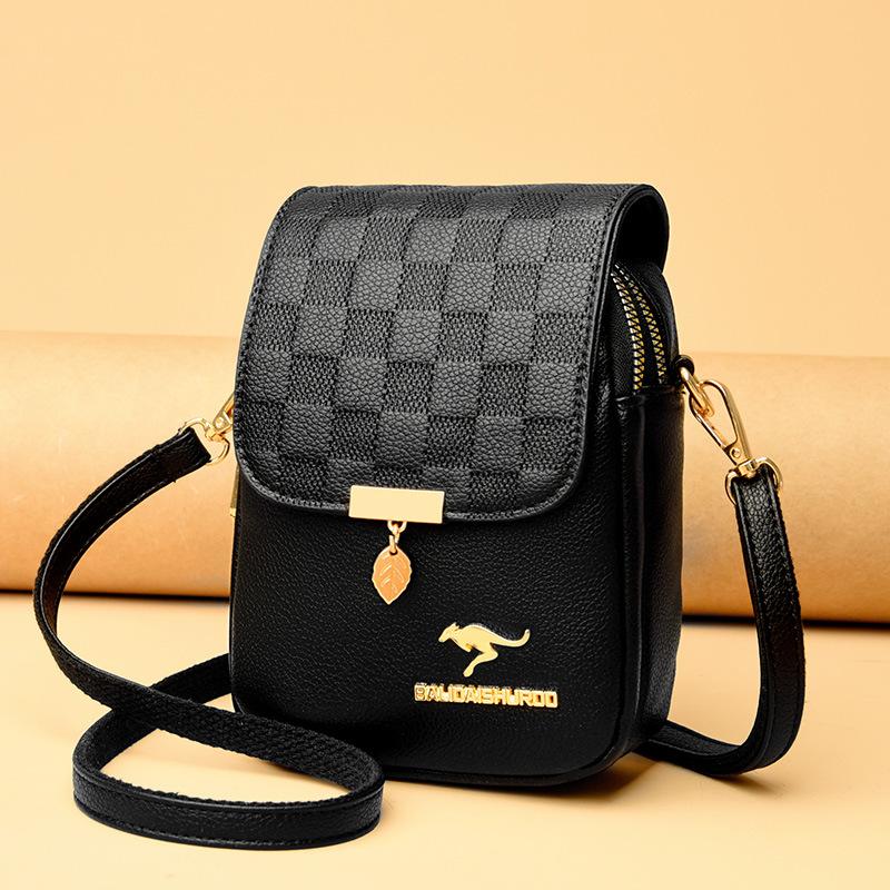 New Style of Women's Mobile Phone Bag Embossed One-shoulder Crossbody Bag Middle-aged Mother Summer Change Bag Trendy