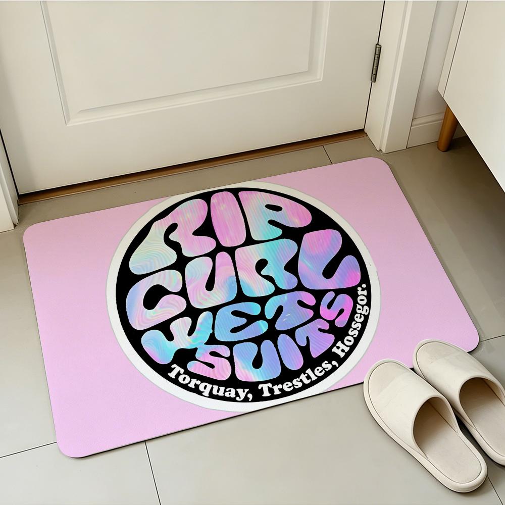 Surf Brand Logo R-Rip Curl Floor Mat Carpet Diatom Mud Bathroom Quick-Drying Absorbent Floor Mat Household Bathroom