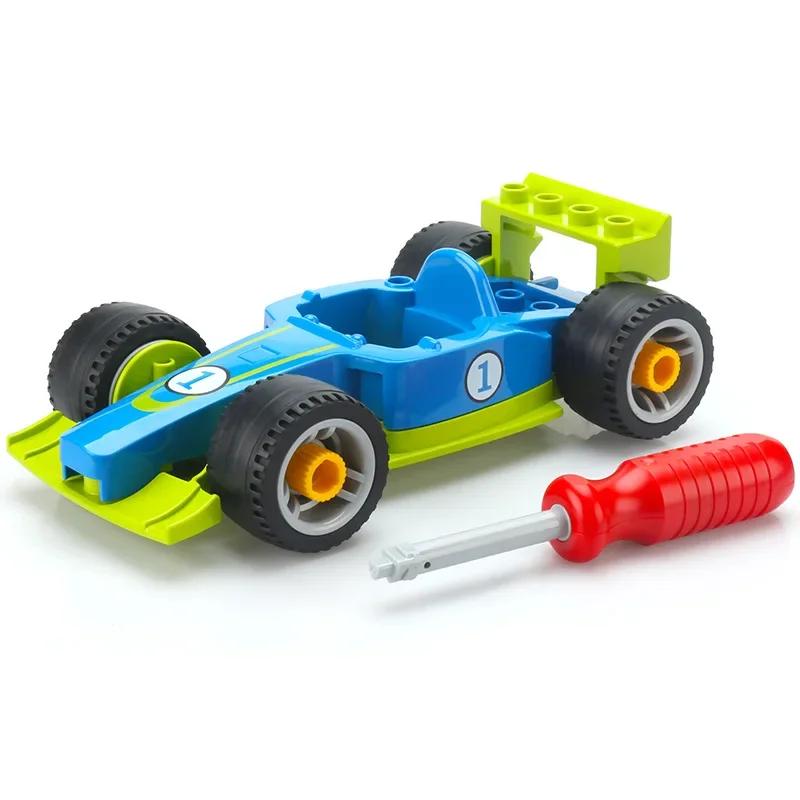 Großer Baustein Drehbares Riesenrad Bus Rennwagen Murmelbahn Kompatibel Duplo Pädagogisches Kreatives Spielzeug Kinder Kinder Geschenk