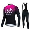 Long-sleeved Cycling Suit, Men's Quick-drying Breathable Strap, Spring and Autumn Mountain Road Cycling Suit