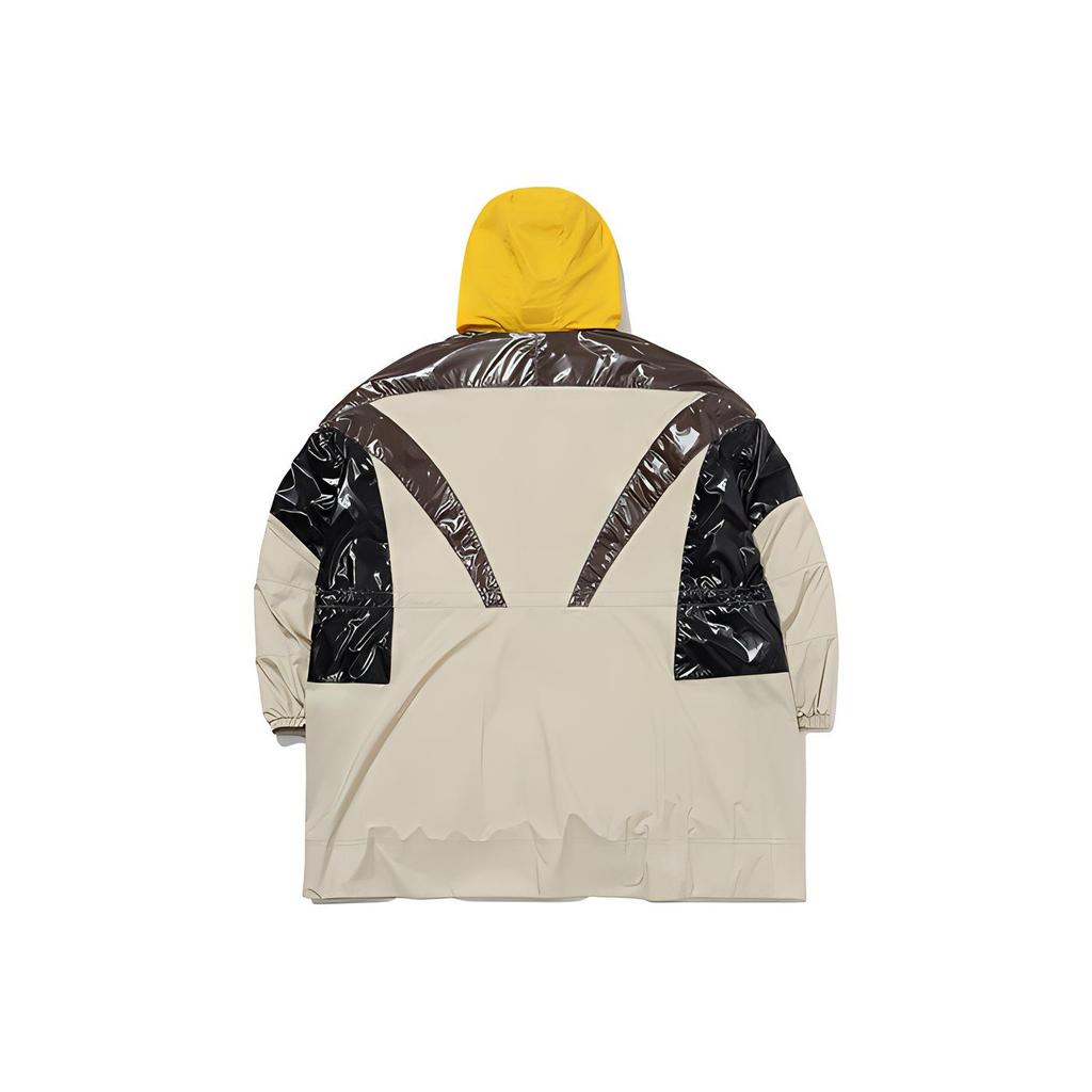 Li Ning Loose Winter Three In One Down Jacket Women Outerwear Yellow Gray AWBQ006-2