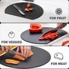 Thick Silicone Kitchen Cutting Board Pad, TPU Double-sided Flexible Cutting Board, Anti-slip Rubber Semi-circular Cutting Board