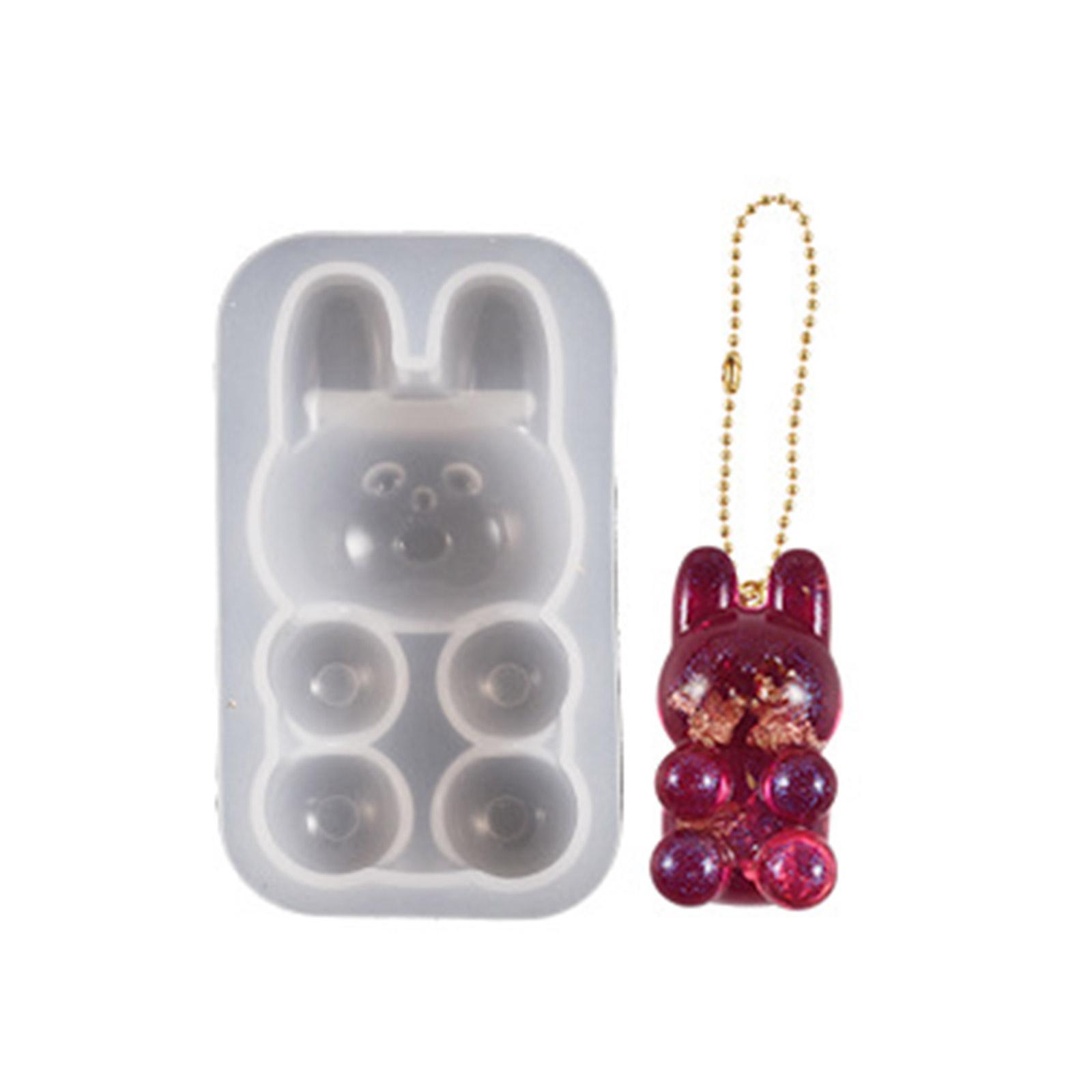 

3D Animal Silicone Molds Epoxy Resin Casting Molds Semi-dimensional Bear Molds for Jewelry Craft DIY Keychain Making 8