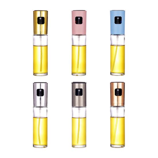 100ML Oil Sprayer Refillable Press Cooking Grilling Baking Frying Salad BBQ Olive Oil Dispenser Mister Spray Glass Bottle Kitchen Gadgets