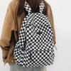 Korean Girl's Backpack for High School Students Attending Classes, Large Capacity Travel Backpack, Checkerboard Fashion
