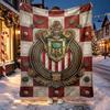 Club Deportivo Guadalajara Pattern Blanket for Home Decoration, Bed, Sofa, Car Travel, Camping, Suitable for All Seasons, Birthday Christmas Gift
