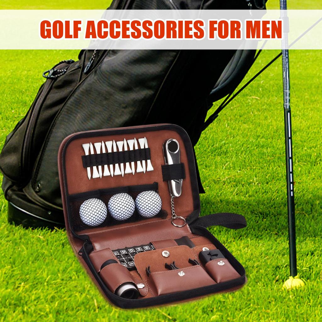 Large Golf Storage Box Golf Accessories Case Golf Accessories Set Organizer Case for Golf Balls Rangefinder Golf Tees Scorer