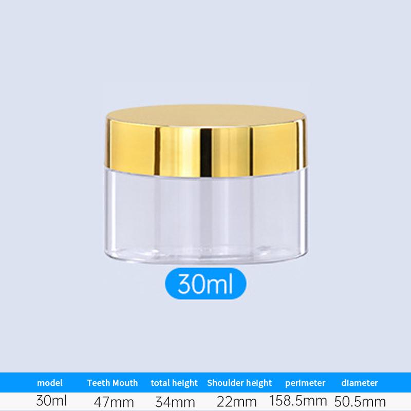 5 Pcs Travel Face Cream Jar Empty Plastic Cosmetic Makeup Bottle 20Ml 30Ml 50Ml Transparent Storage Container Refillable Bottles