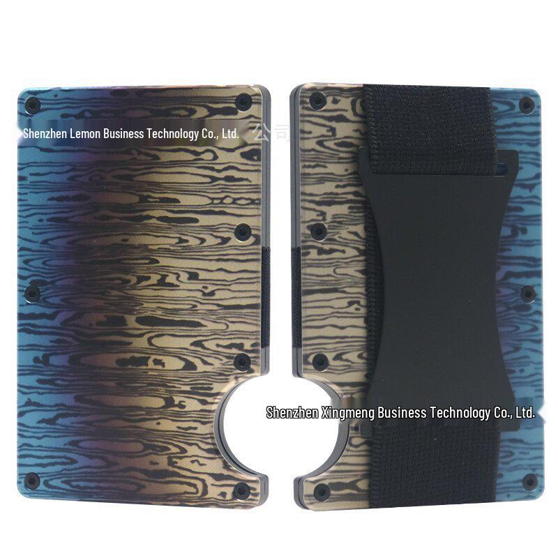 Hot Selling RFID Anti-theft Carbon Fiber Metal Card Holder Wallet with Money Clip